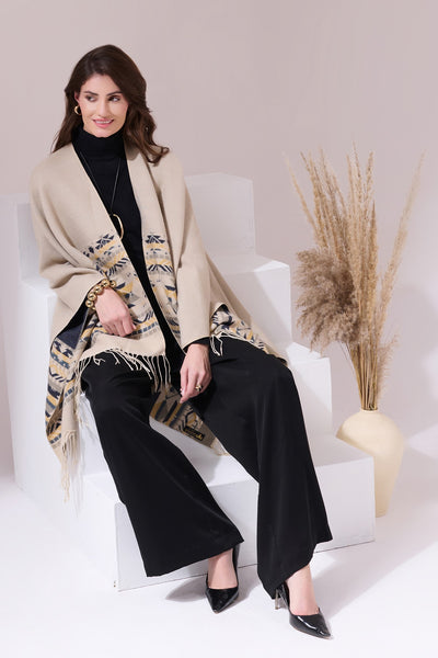 -  Kim Grey Heritage Cashmere Cape