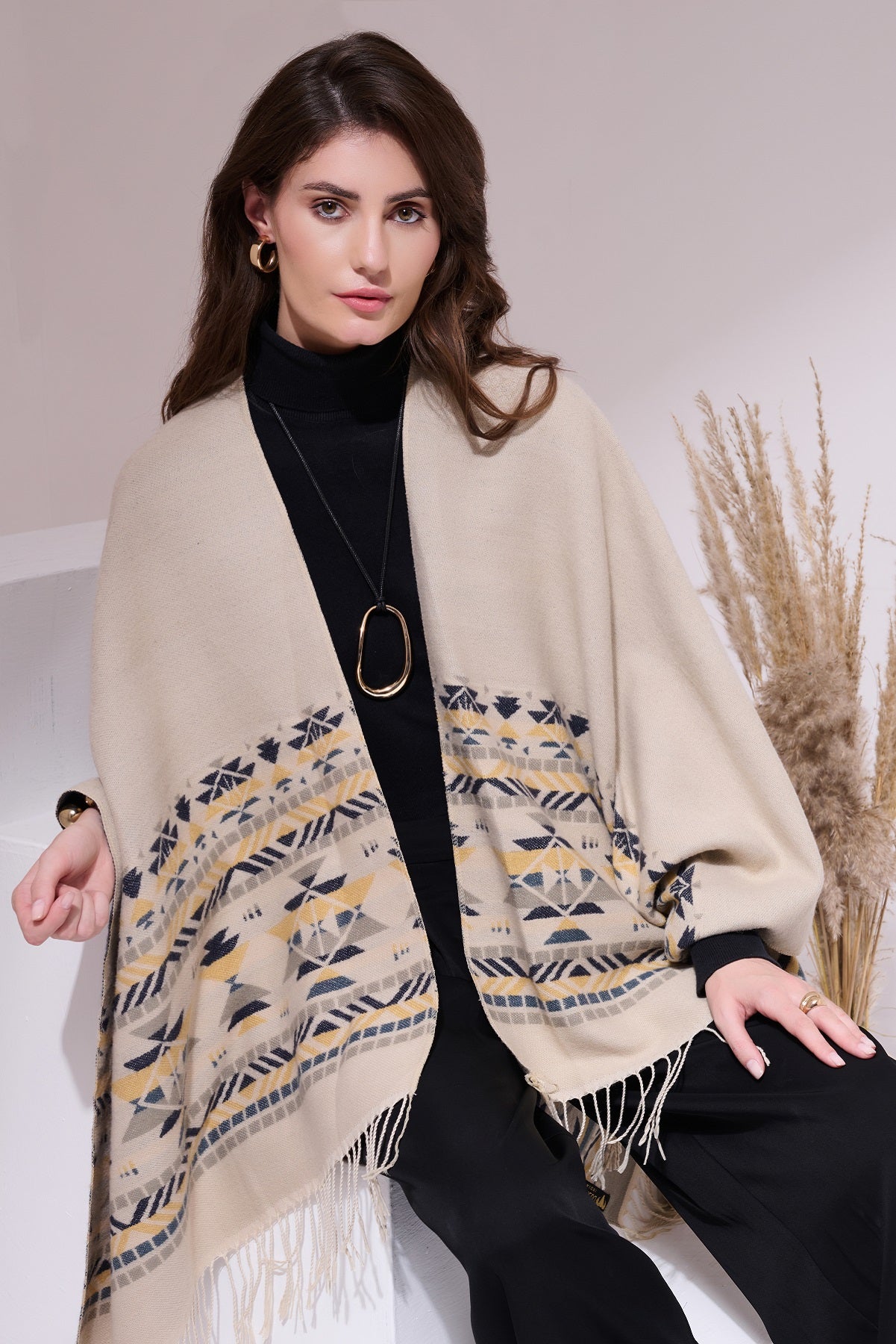 Kim Grey Heritage Cashmere Cape