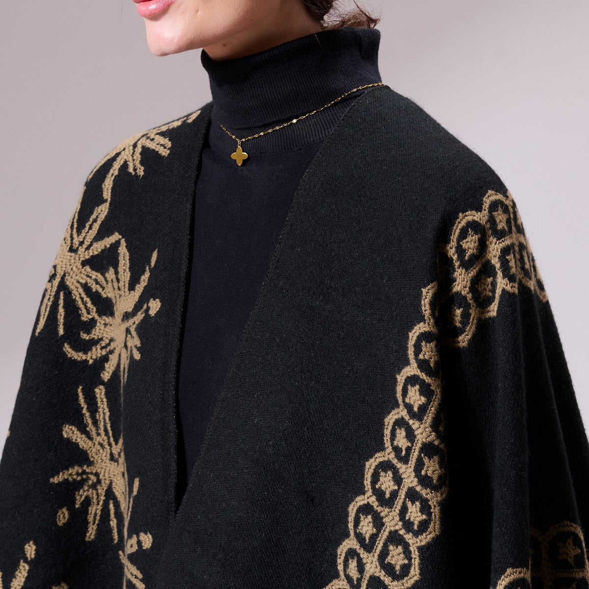-  Lewis Black Heritage Cashmere Cape