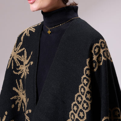 -  Lewis Black Heritage Cashmere Cape