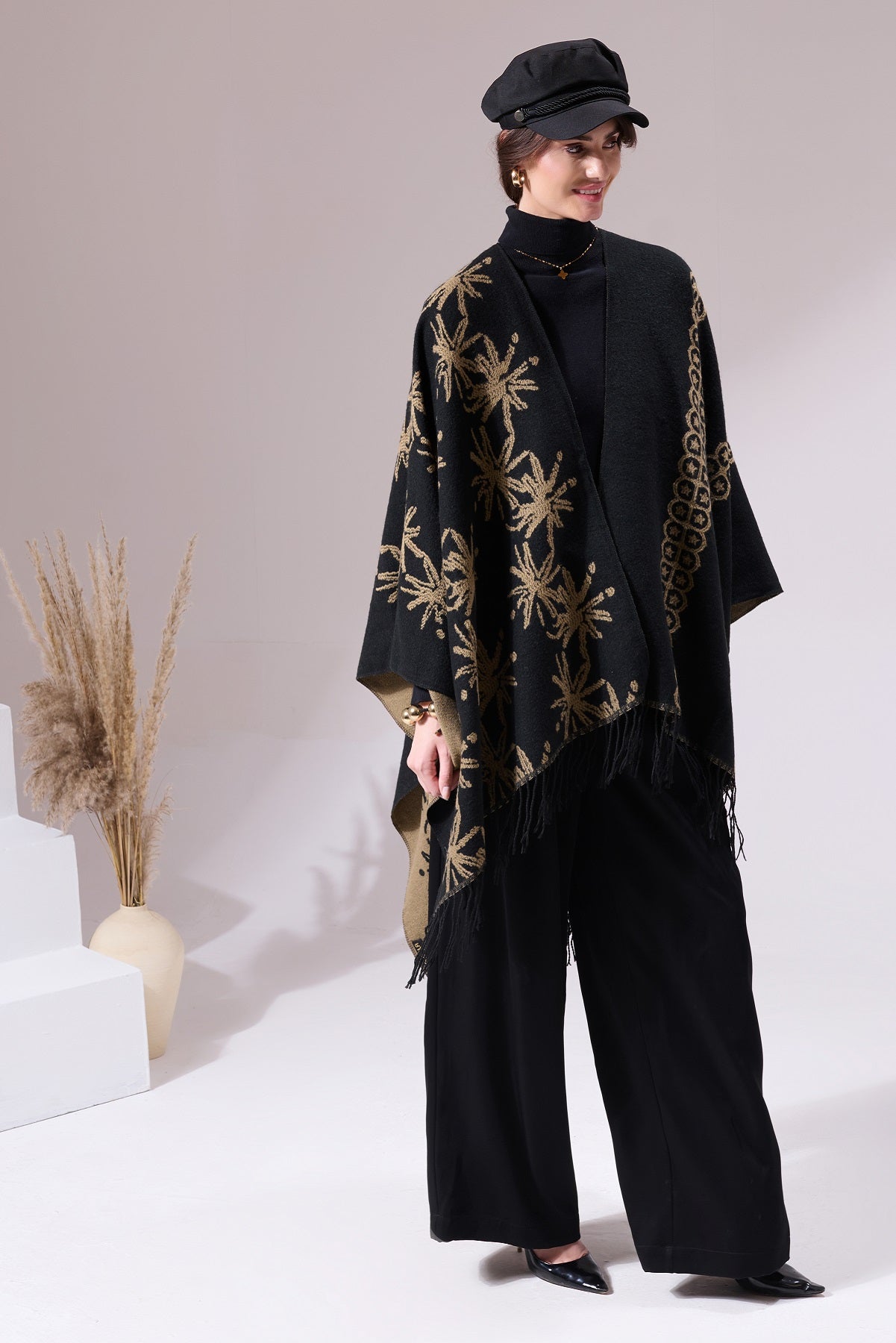 -  Lewis Black Heritage Cashmere Cape