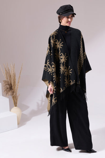 -  Lewis Black Heritage Cashmere Cape
