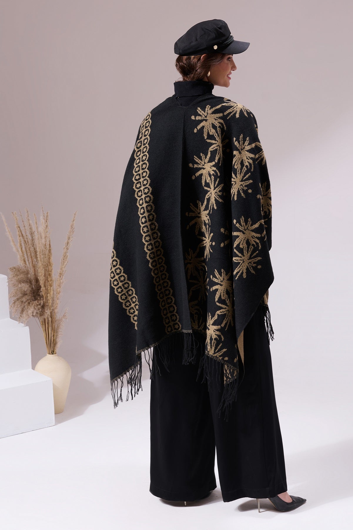 -  Lewis Black Heritage Cashmere Cape