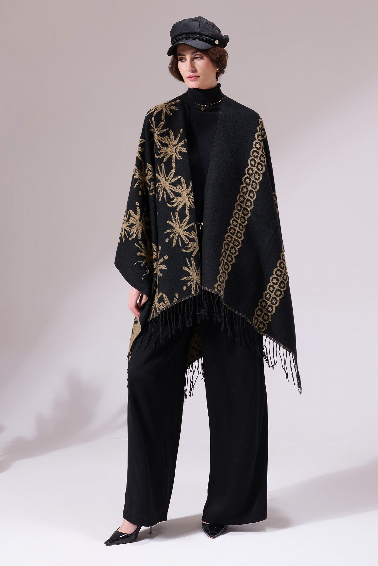 -  Lewis Black Heritage Cashmere Cape