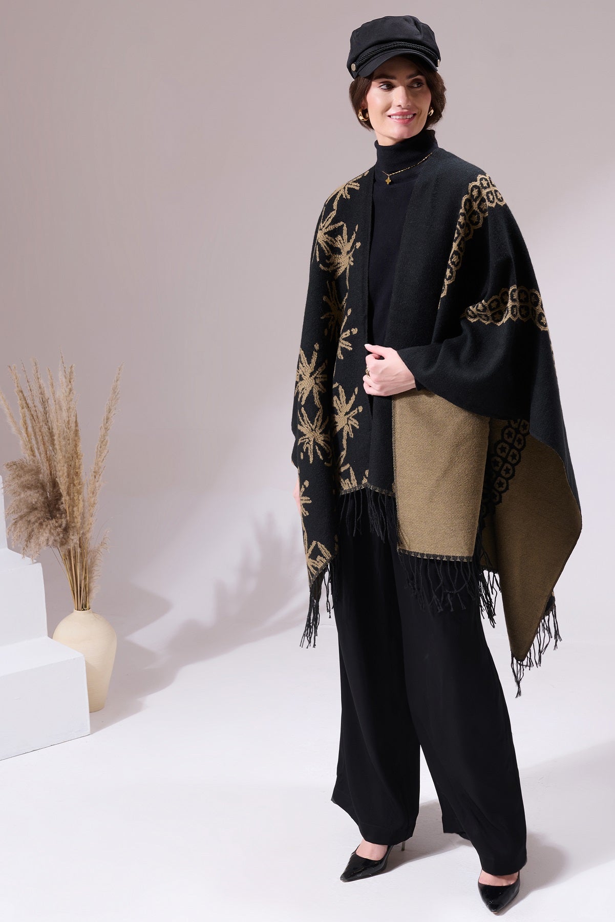 -  Lewis Black Heritage Cashmere Cape