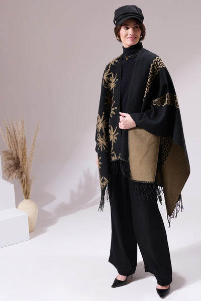 -  Lewis Black Heritage Cashmere Cape