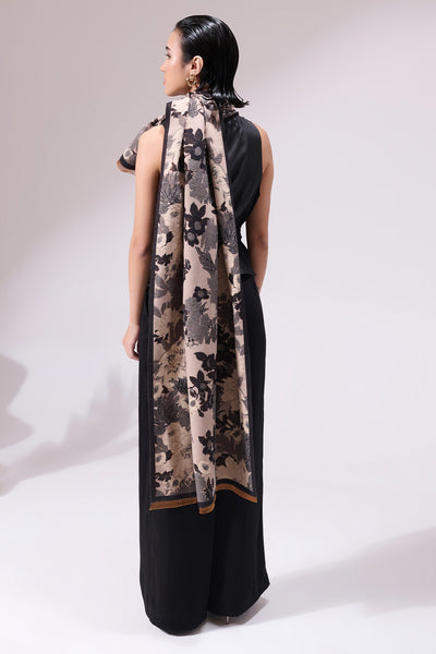 -  Masty Beige and Black Heritage Cashmere Stole