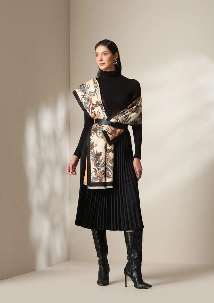 Autumn Bloom Thick vegan cashmere Stoles