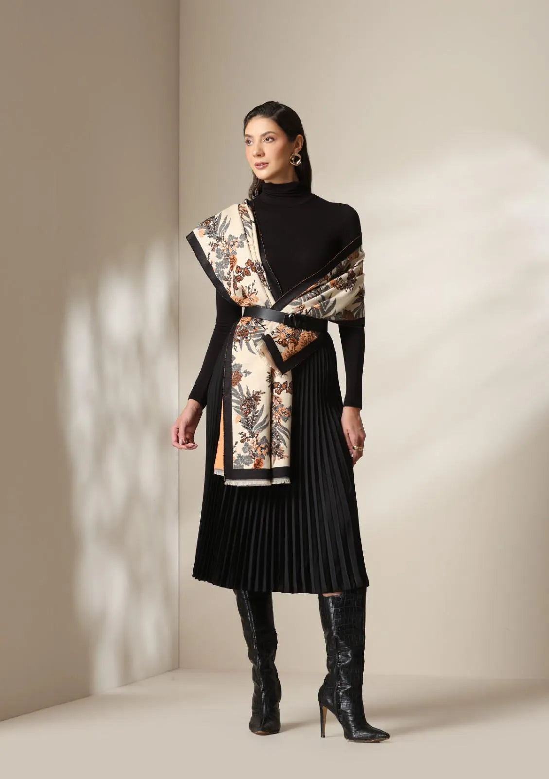 Autumn Bloom Thick vegan cashmere Stoles