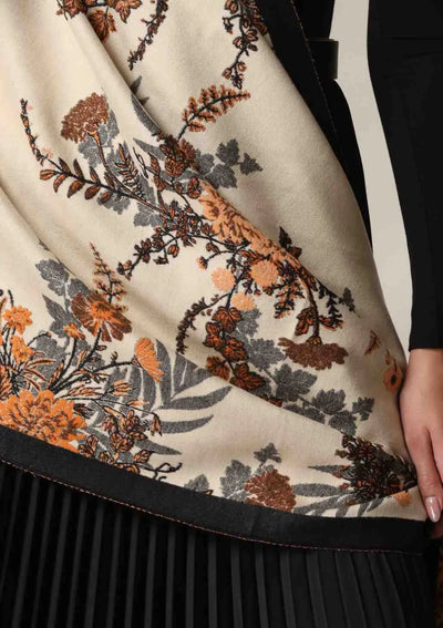 Autumn Bloom Thick vegan cashmere Stoles