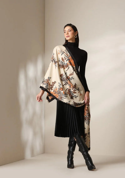 Autumn Bloom Thick vegan cashmere Stoles