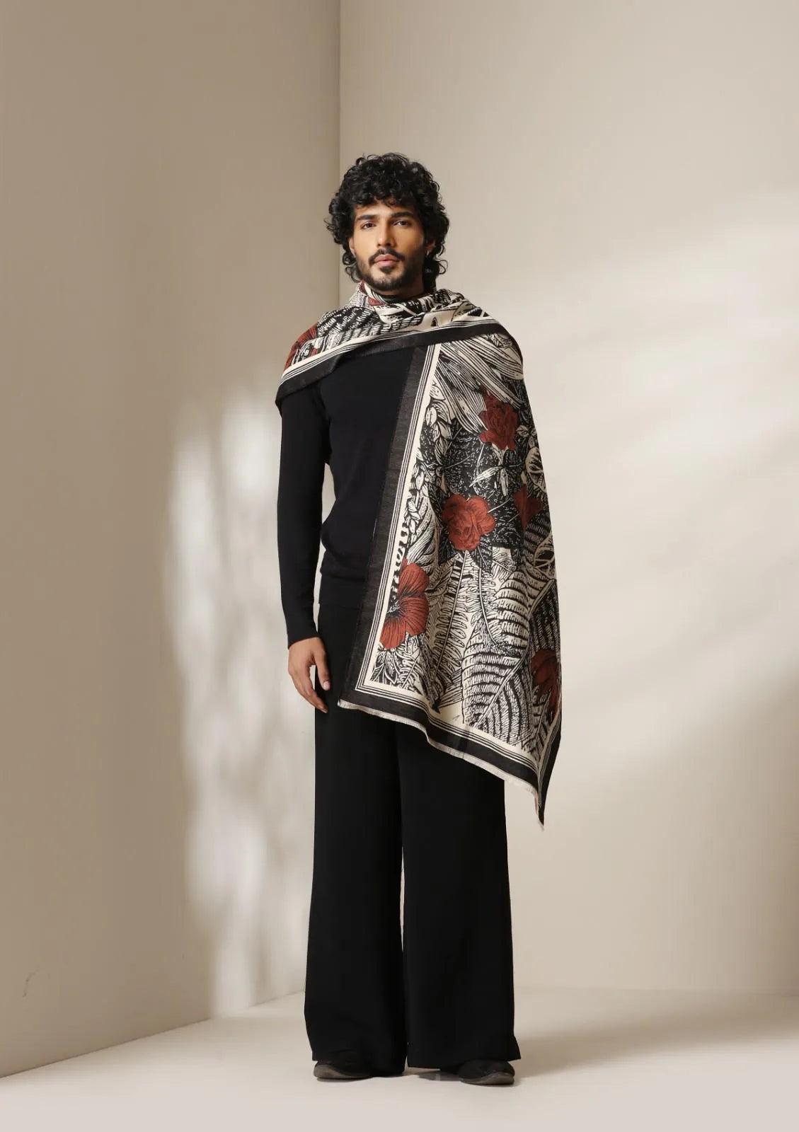 Midnight Garden Thick vegan cashmere Stoles