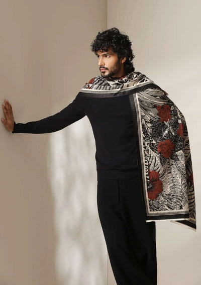 Midnight Garden Thick vegan cashmere Stoles