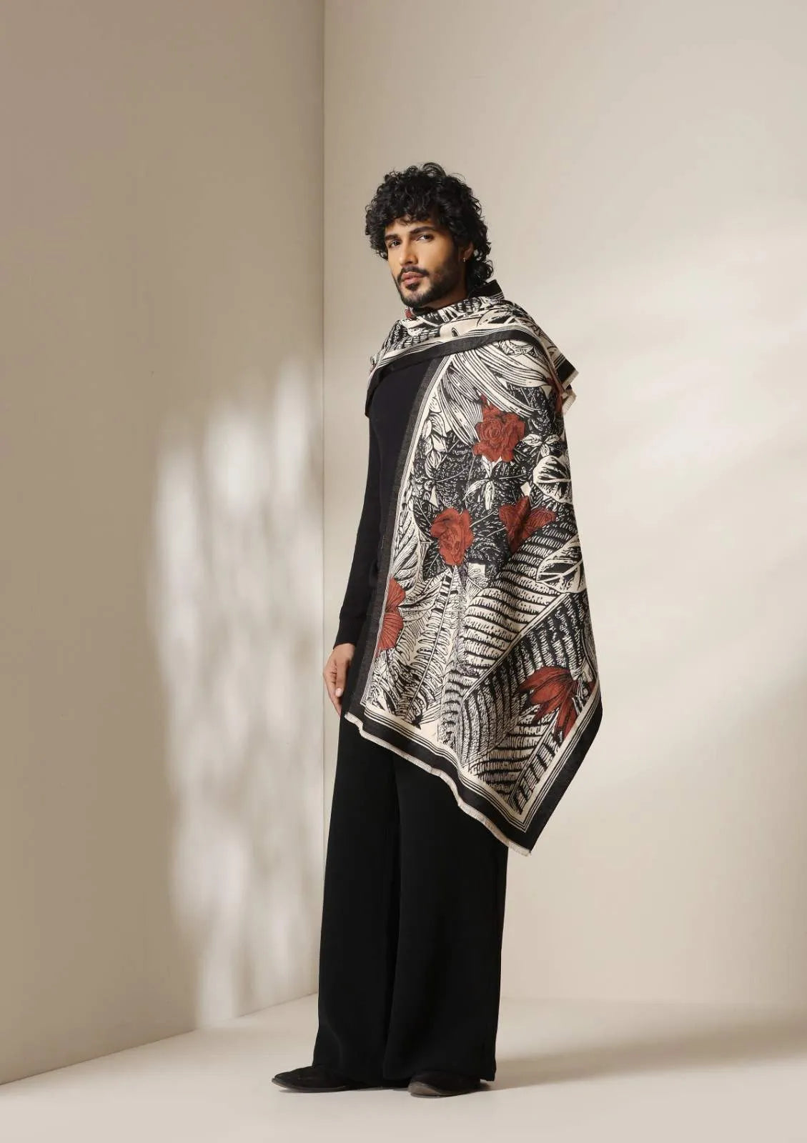 Midnight Garden Thick vegan cashmere Stoles