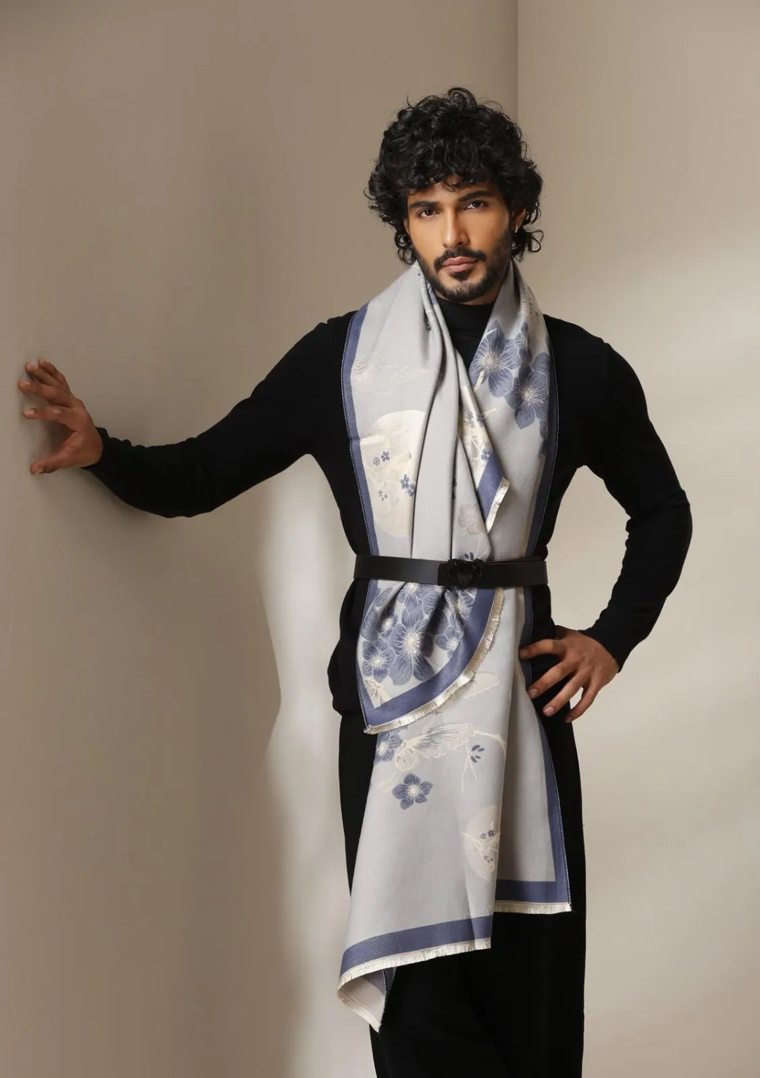 Frost Bloom Thick vegan cashmere Stoles for Men &amp; Women