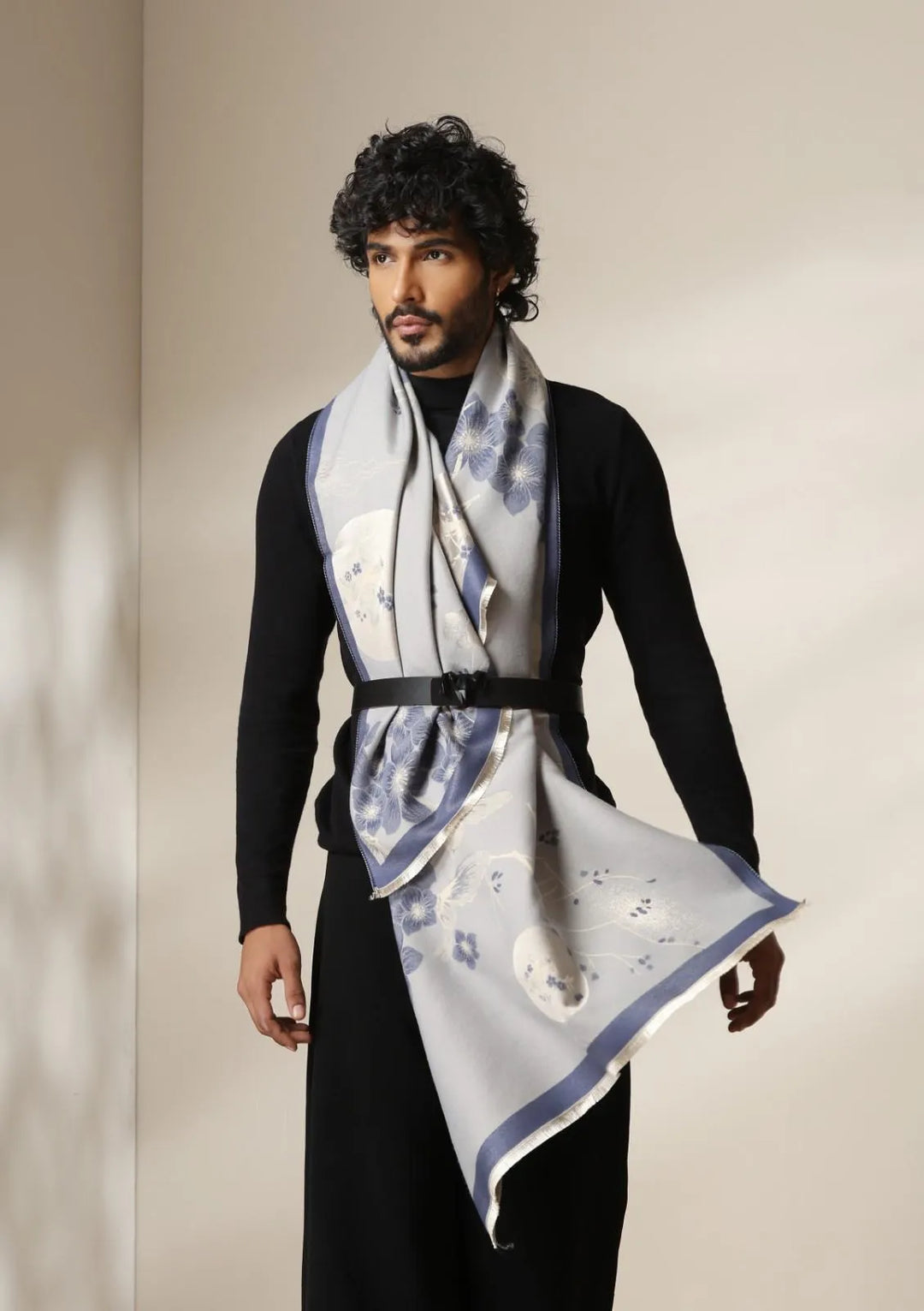 Frost Bloom Thick vegan cashmere Stoles for Men &amp; Women