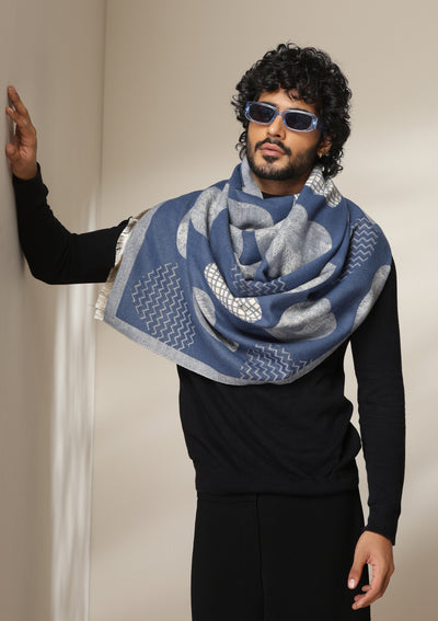 Indigo Eclipse Thick vegan cashmere Stoles