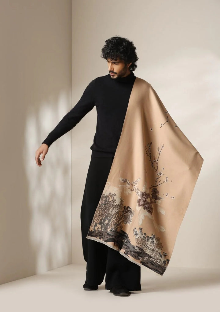 Desert Mirage Thick vegan cashmere Stoles for Men