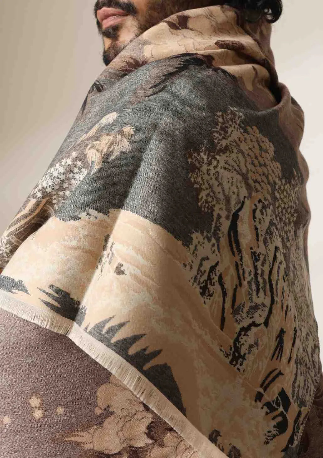 Desert Mirage Thick vegan cashmere Stoles for Men
