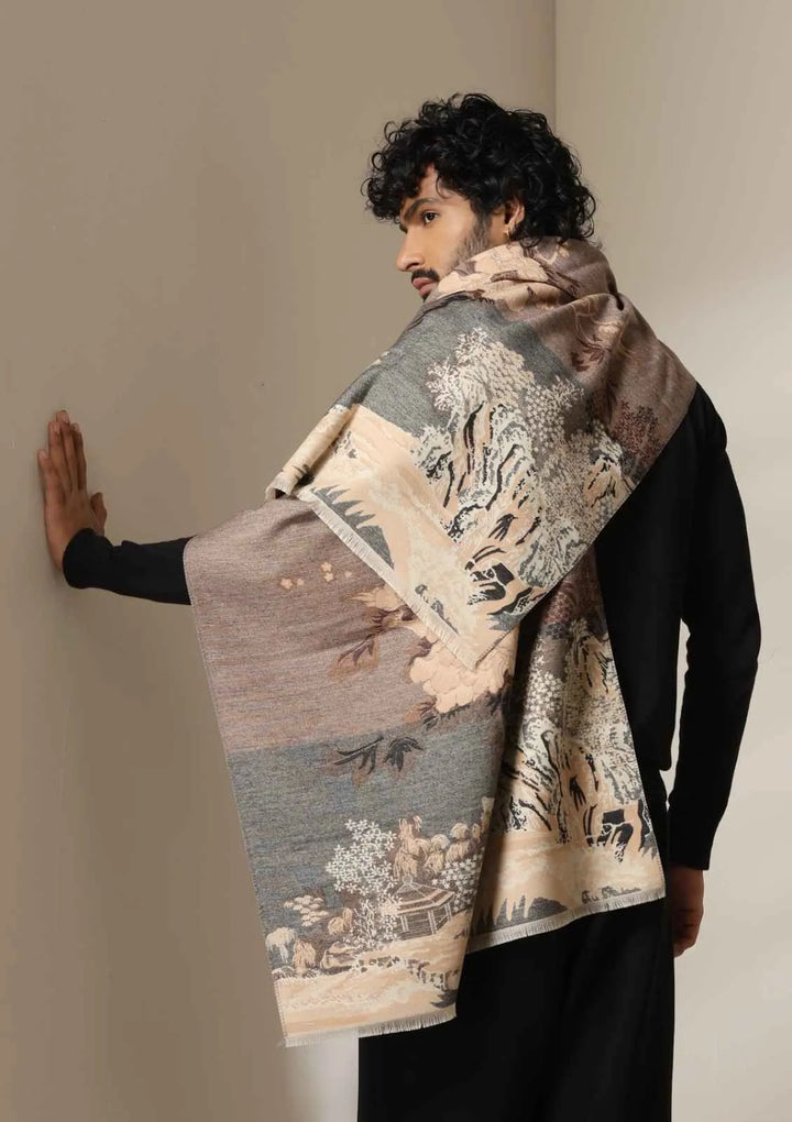 Desert Mirage Thick vegan cashmere Stoles for Men