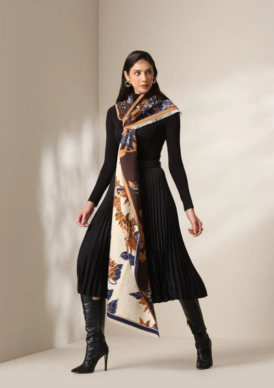 Golden Bloom Thick vegan cashmere Stoles
