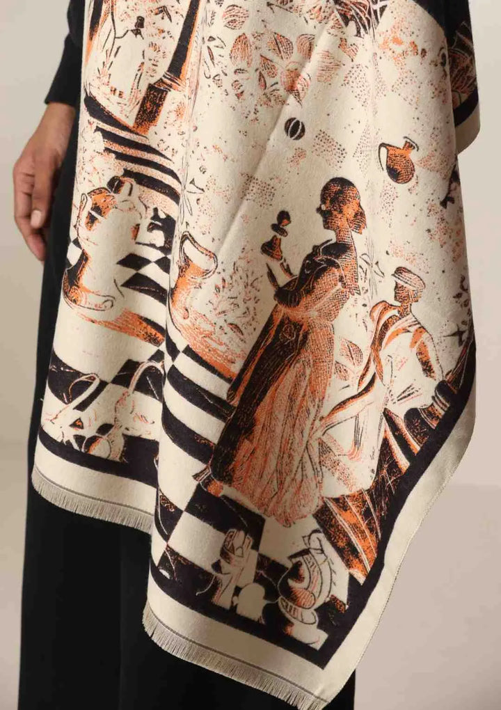Royal Courtyard Thick vegan cashmere Stoles for Men &amp; Women