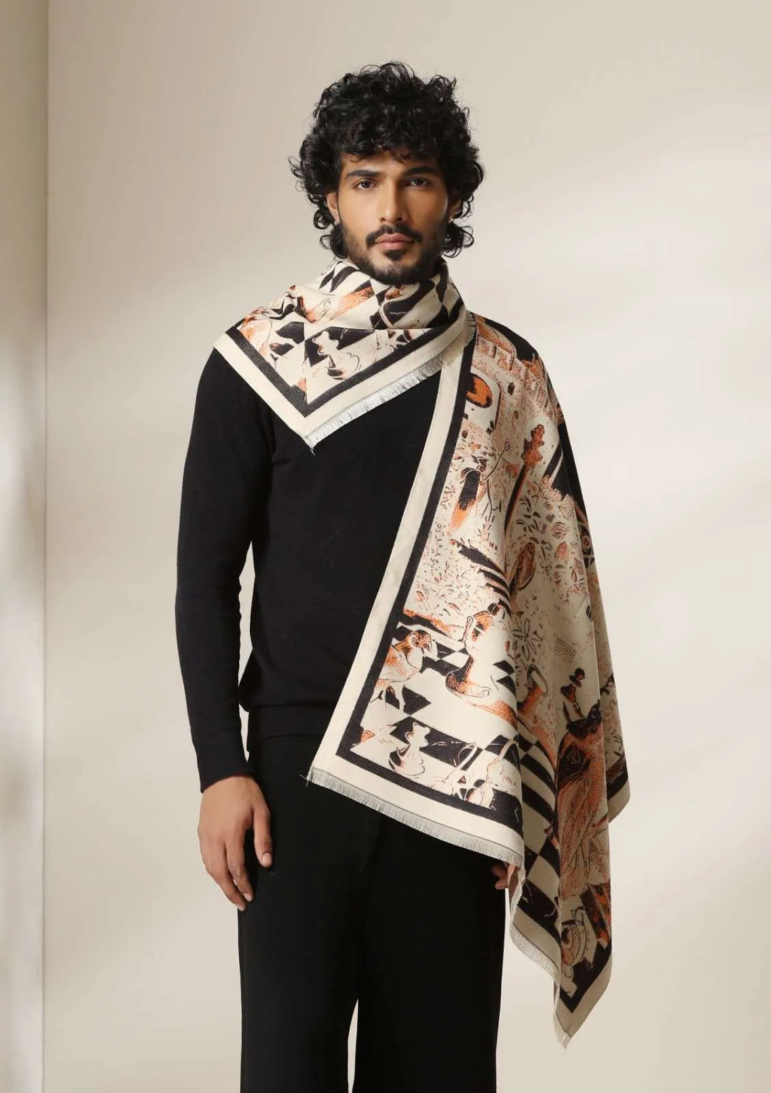 Royal Courtyard Thick vegan cashmere Stoles for Men &amp; Women