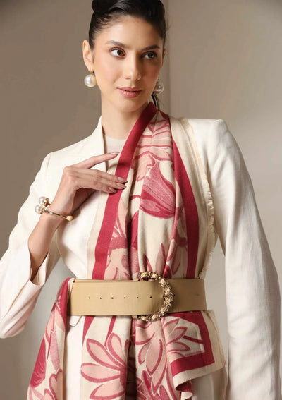 Scarlet Bloom Thick vegan cashmere Stoles