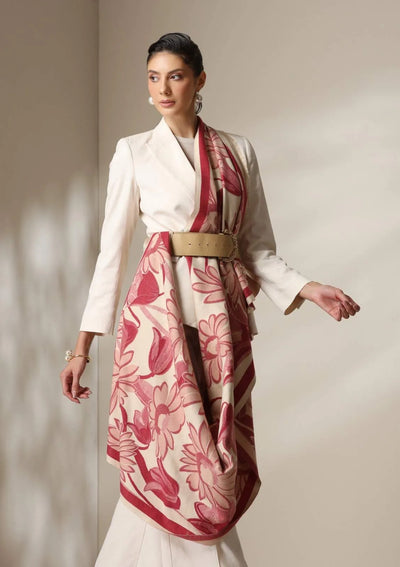 Scarlet Bloom Thick vegan cashmere Stoles