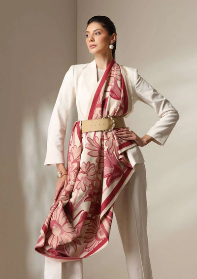 Scarlet Bloom Thick vegan cashmere Stoles