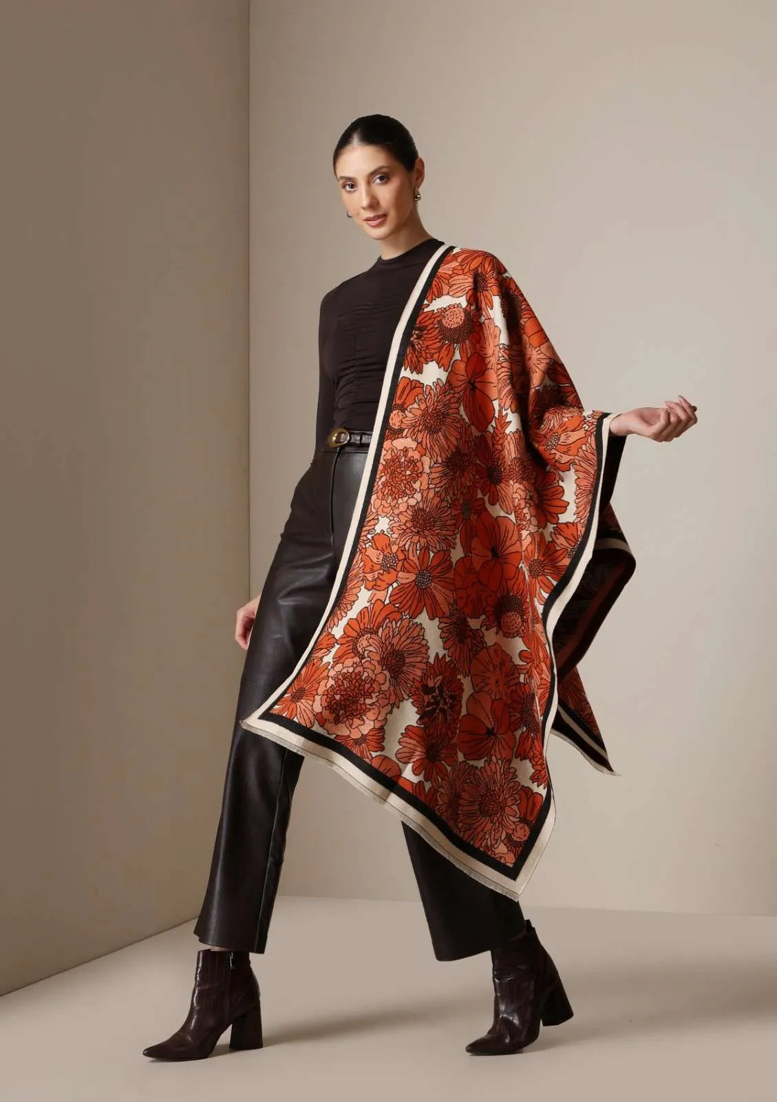 Dusala Autumn Bloom Thick vegan cashmere Stoles