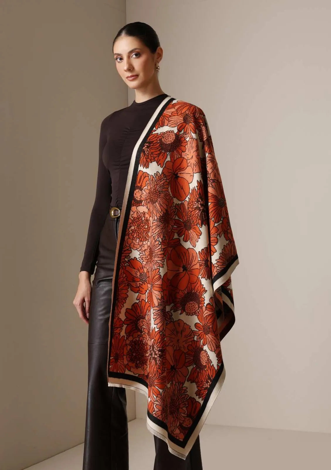 Dusala Autumn Bloom Thick vegan cashmere Stoles