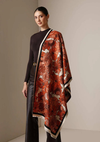 Dusala Autumn Bloom Thick vegan cashmere Stoles