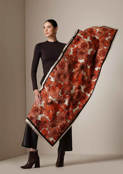 Dusala Autumn Bloom Thick vegan cashmere Stoles