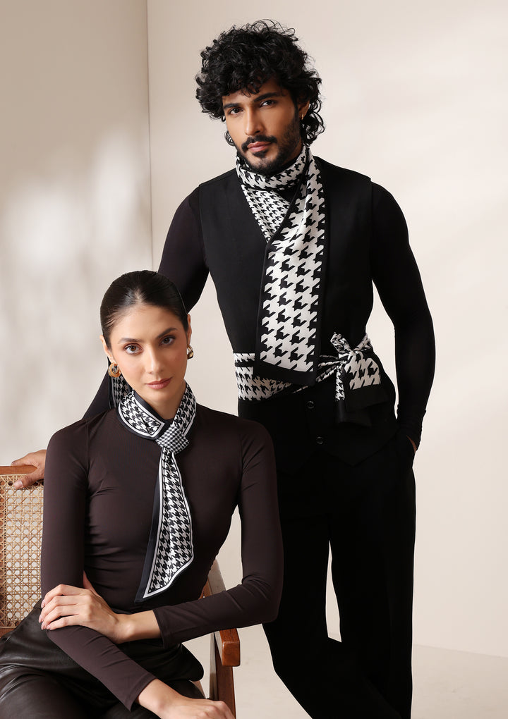 His &amp; Her Houndstooth Luxury Gift Set