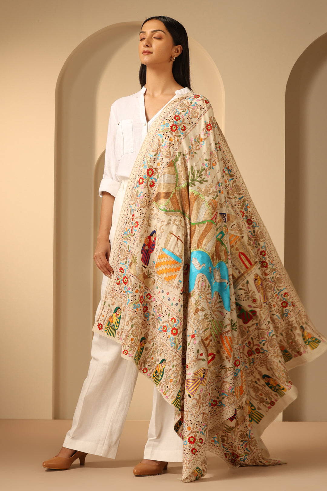 '-  Aanshi Handmade Pashmina Shawl