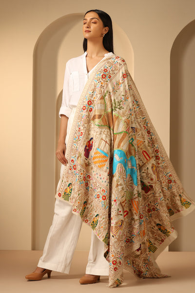 -  Aanshi Handmade Pashmina Shawl