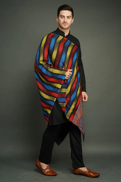 -  Pashmina Blend, Multicolour Design Stole