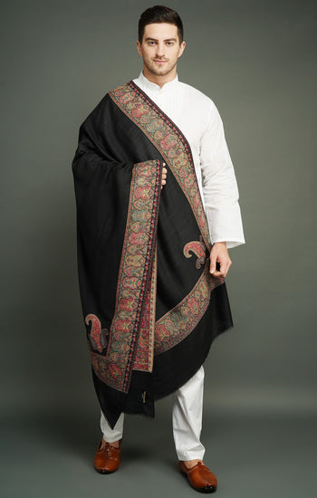 Pashmina wool in antique jamawar paisley design Shawls