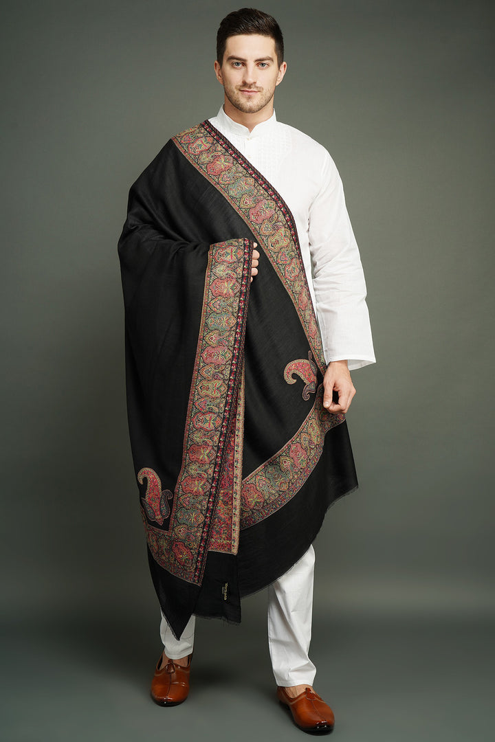 Pashmina wool in antique jamawar paisley design Shawls
