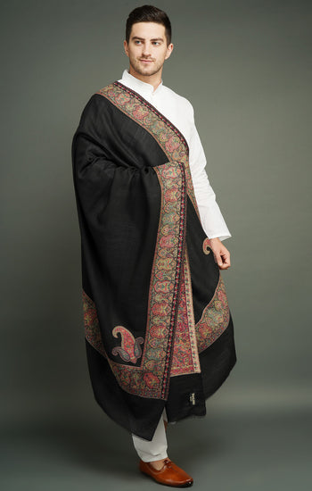 Pashmina wool in antique jamawar paisley design Shawls