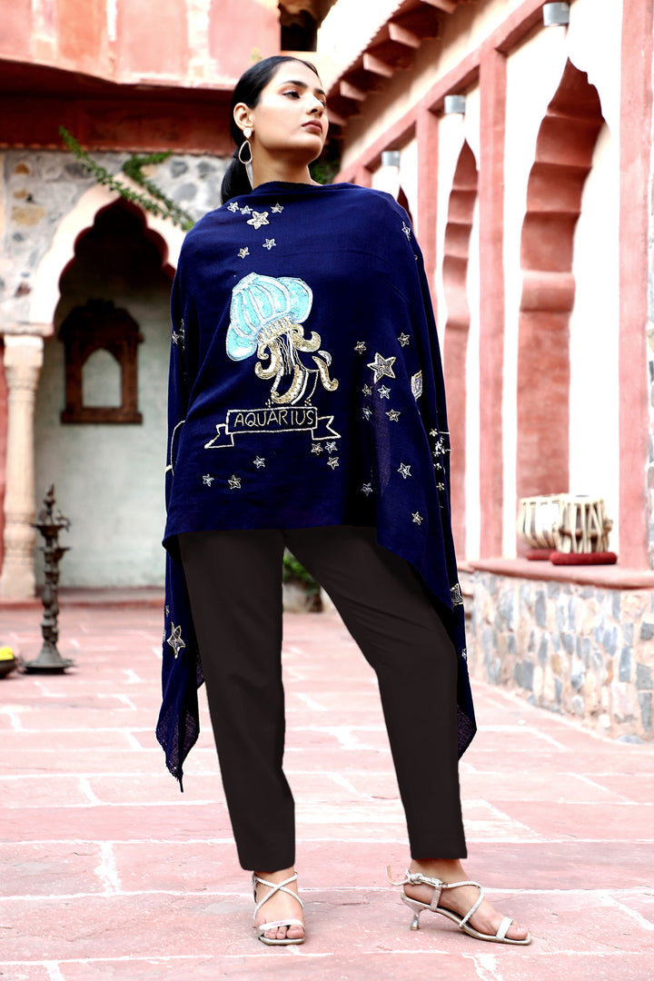 Aquarius Sequence Pipe Work and Thread Work Shawl