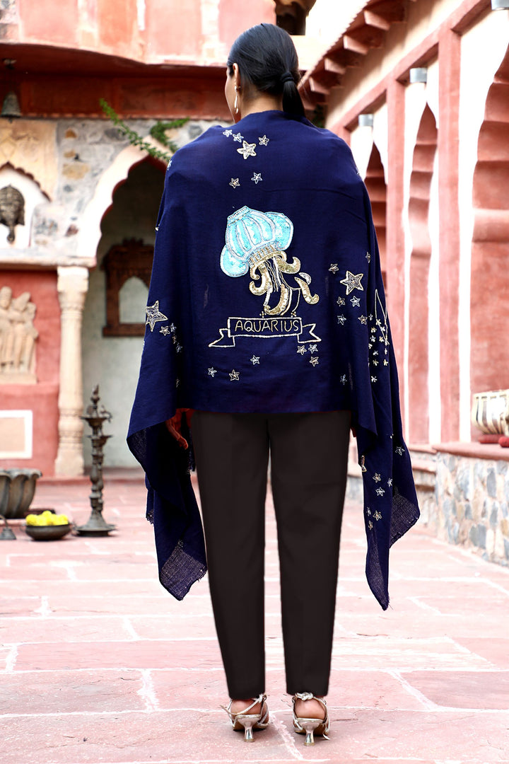 Aquarius Sequence Pipe Work and Thread Work Shawl