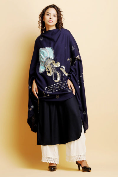 -  Aquarius Sequence Pipe Work and Thread Work Shawl