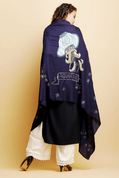 Aquarius Sequence Pipe Work and Thread Work Shawl