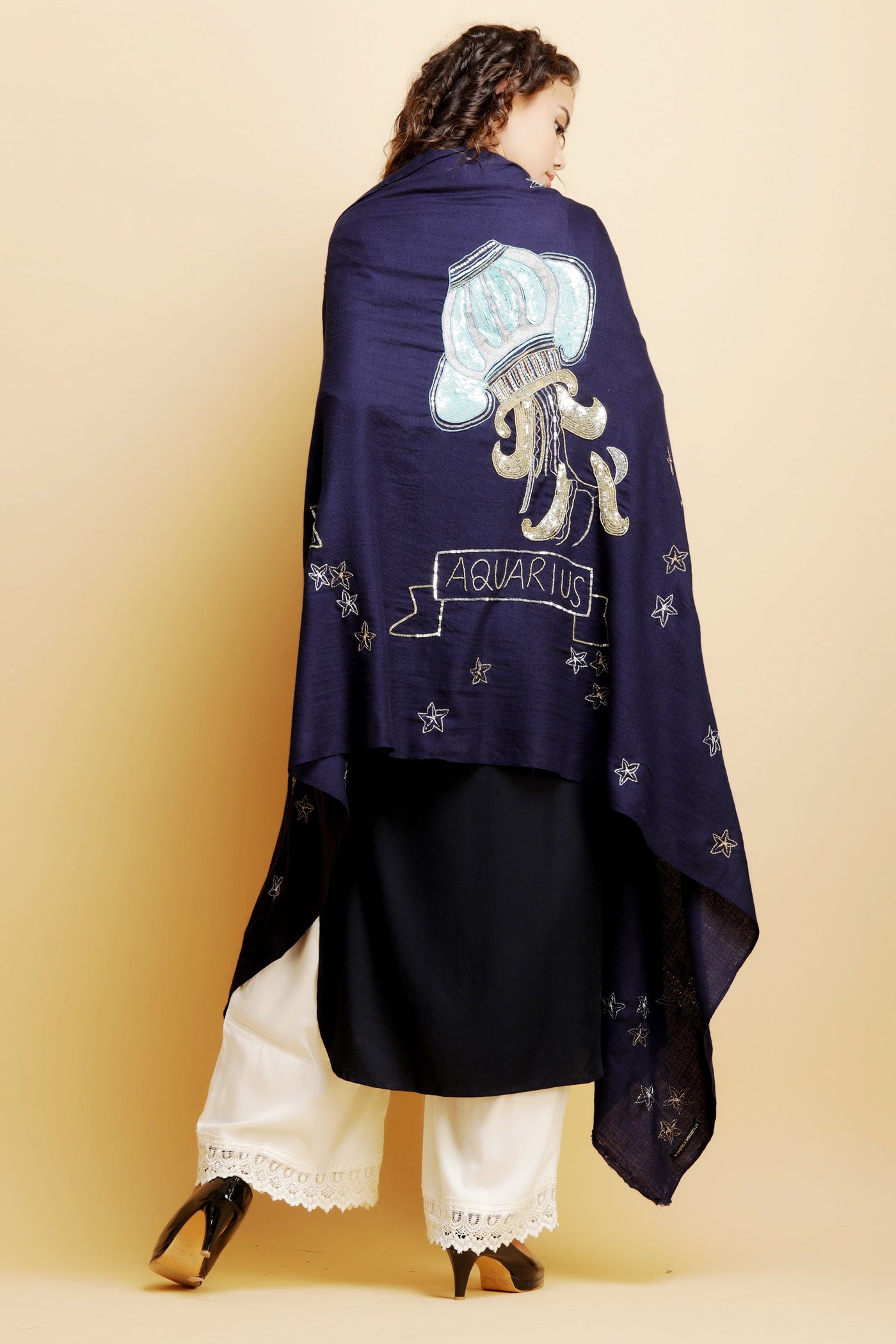 -  Aquarius Sequence Pipe Work and Thread Work Shawl