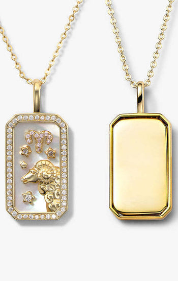 Aries Zodiac Pendant | 18K Gold-Plating Color Necklace