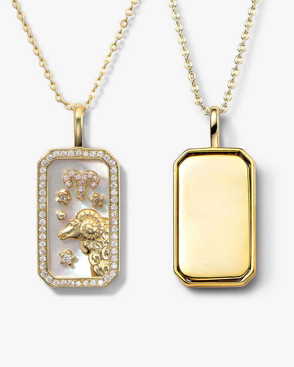 -  Aries Zodiac Pendant | 18K Gold-Plating Color Necklace