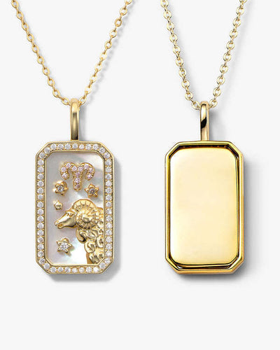 -  Aries Zodiac Pendant | 18K Gold-Plating Color Necklace