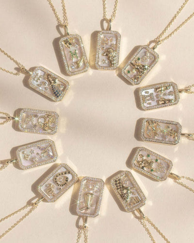 -  Taurus Zodiac Pendant | 18K Gold-Plating Color Necklace